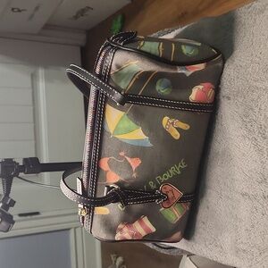 Dooney & Bourke Y2K rainbow zipper summer barrel bag EUC
